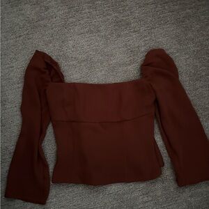 Elegant Brown Women's Top